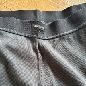 SKIMS Black Ribbed Pajama Pants